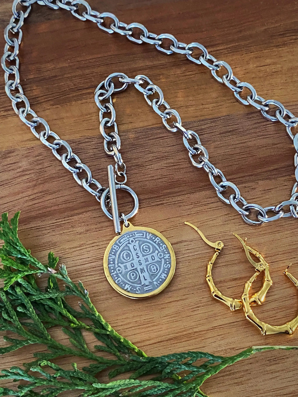 ST. BENEDICT TOGGLE NECKLACE