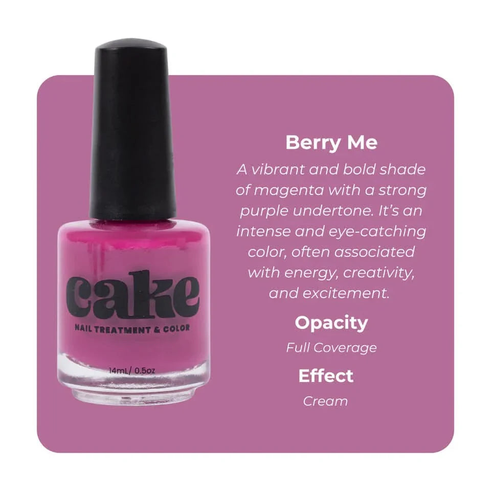 CAKE Nail Strengthening Polish - Berry Me