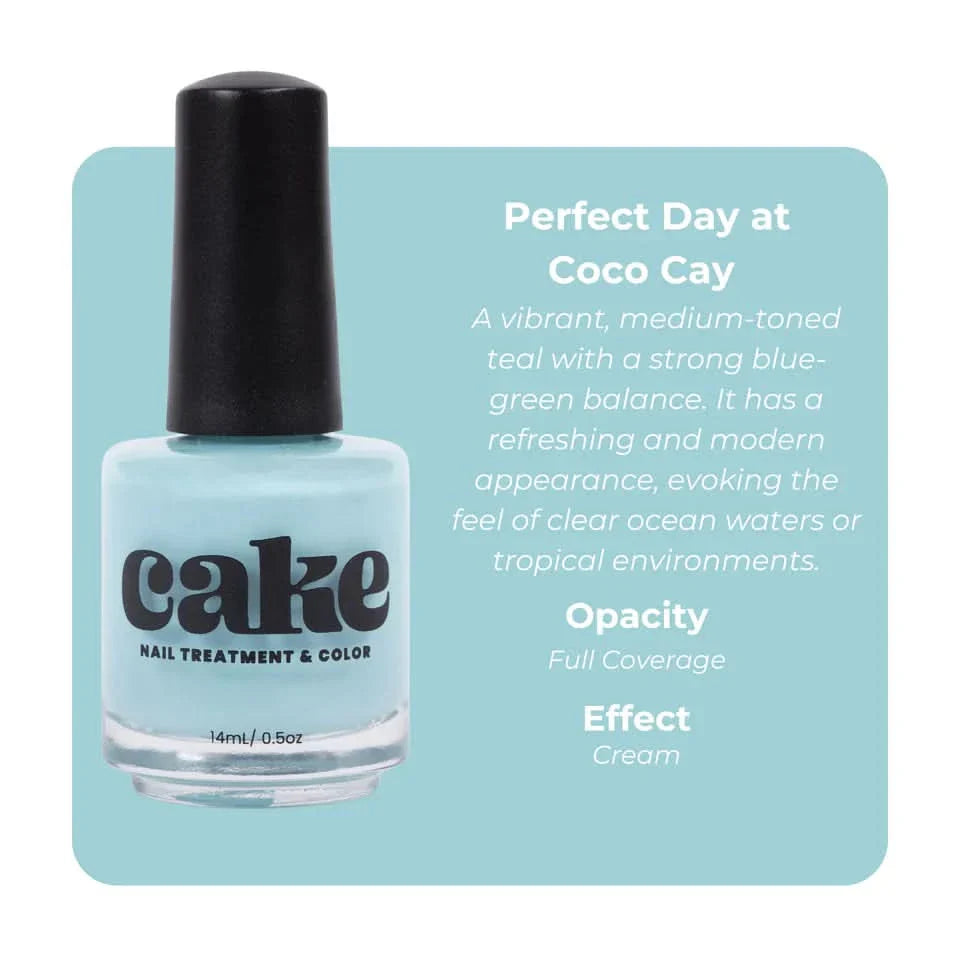 CAKE Nail Strengthening Polish - Perfect Day at CoCo Cay