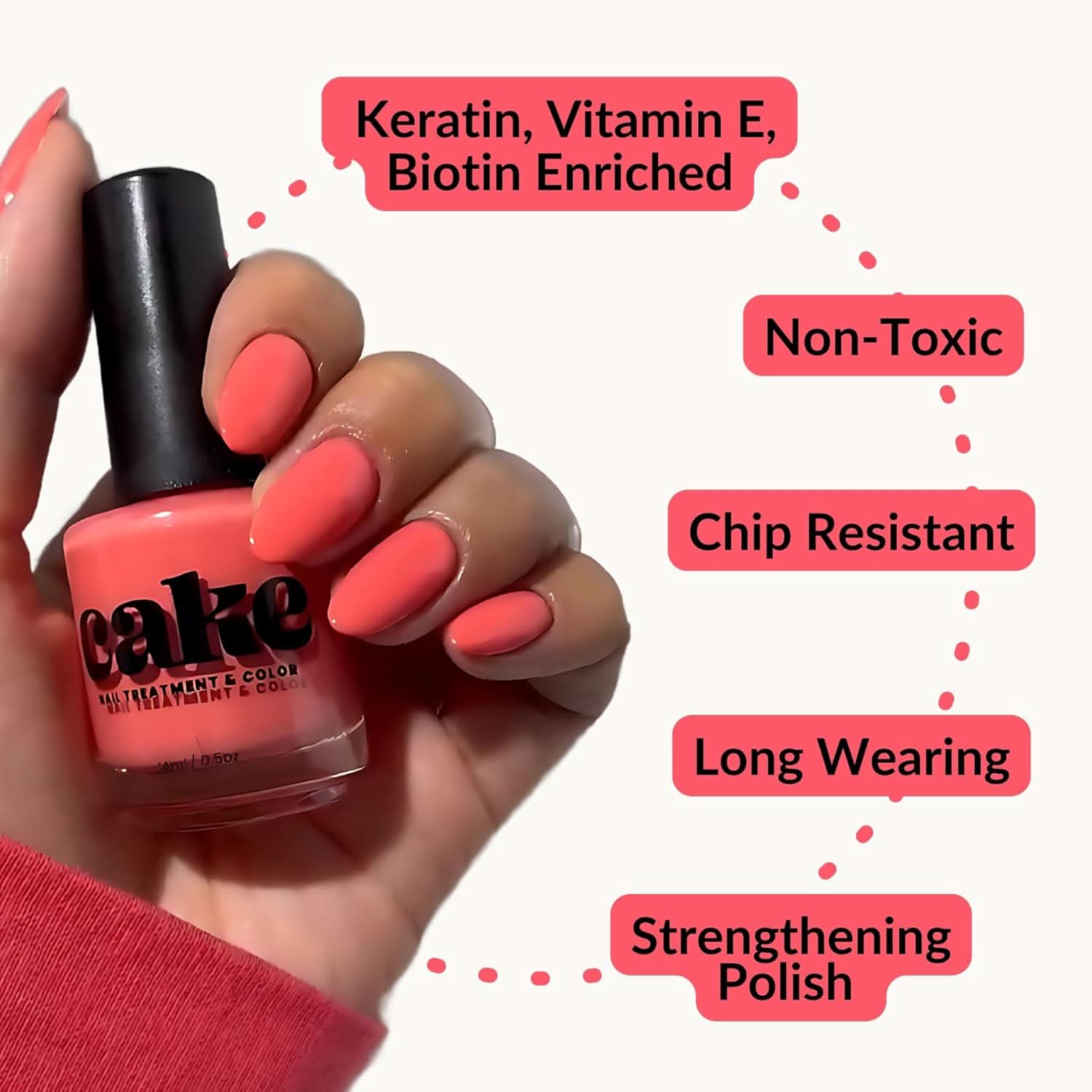 CAKE Nail Strengthening Polish - Afterglow