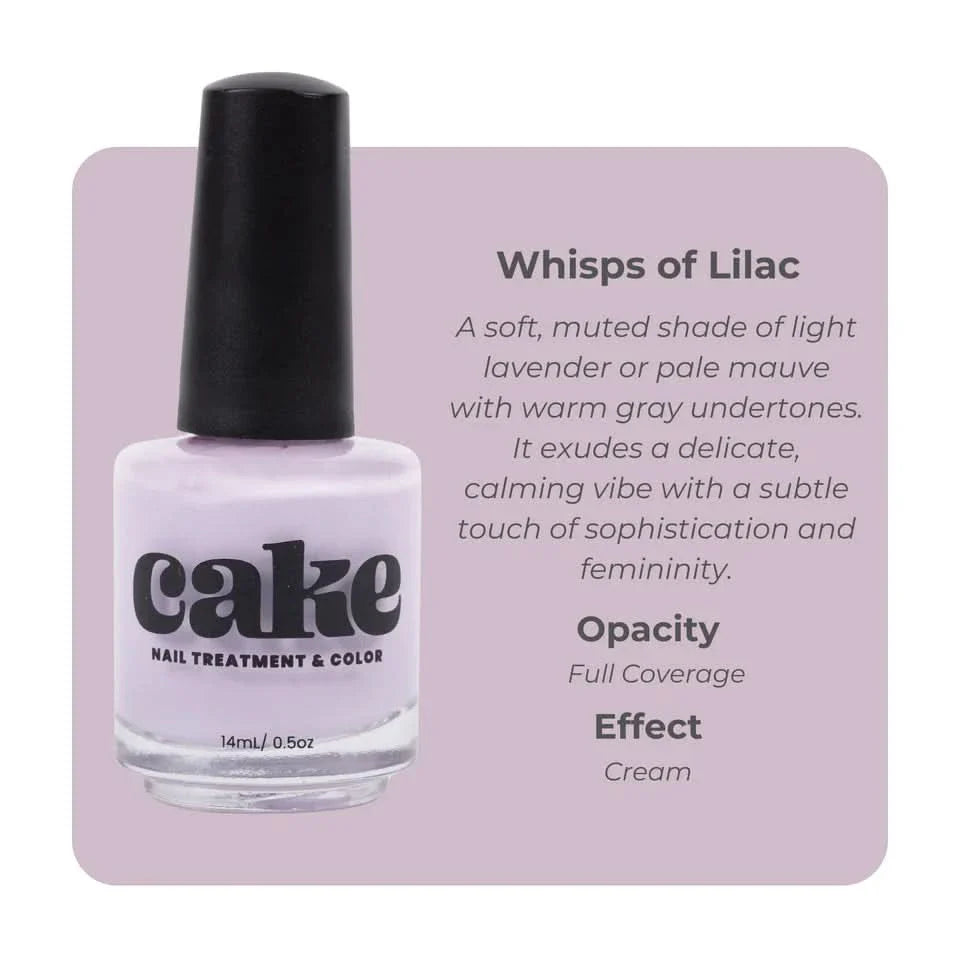 CAKE Nail Strengthening Polish - Wisps of Lilac