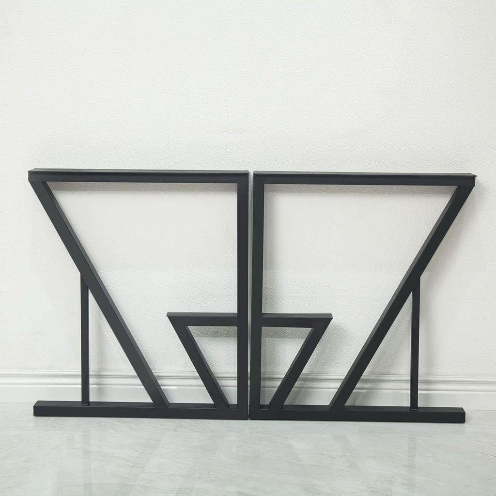 Black Iron Table Legs 28 Inches Industrial Strength