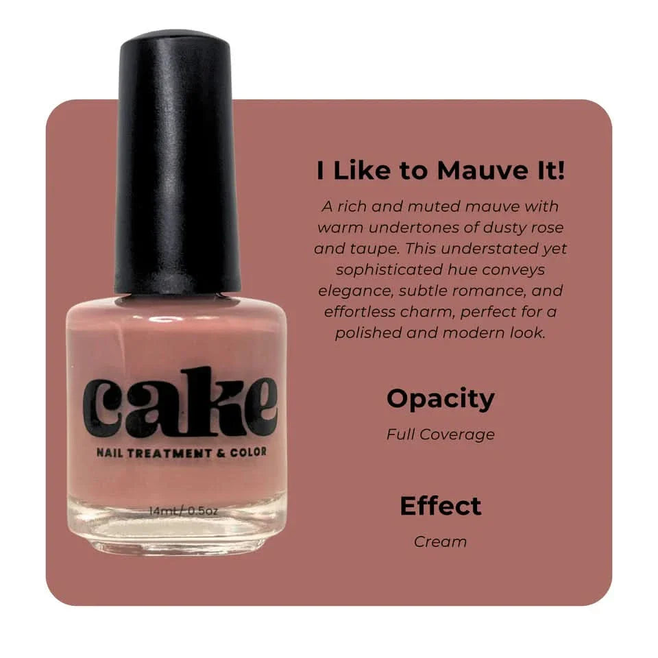 CAKE Nail Strengthening Polish - I Like to Mauve It