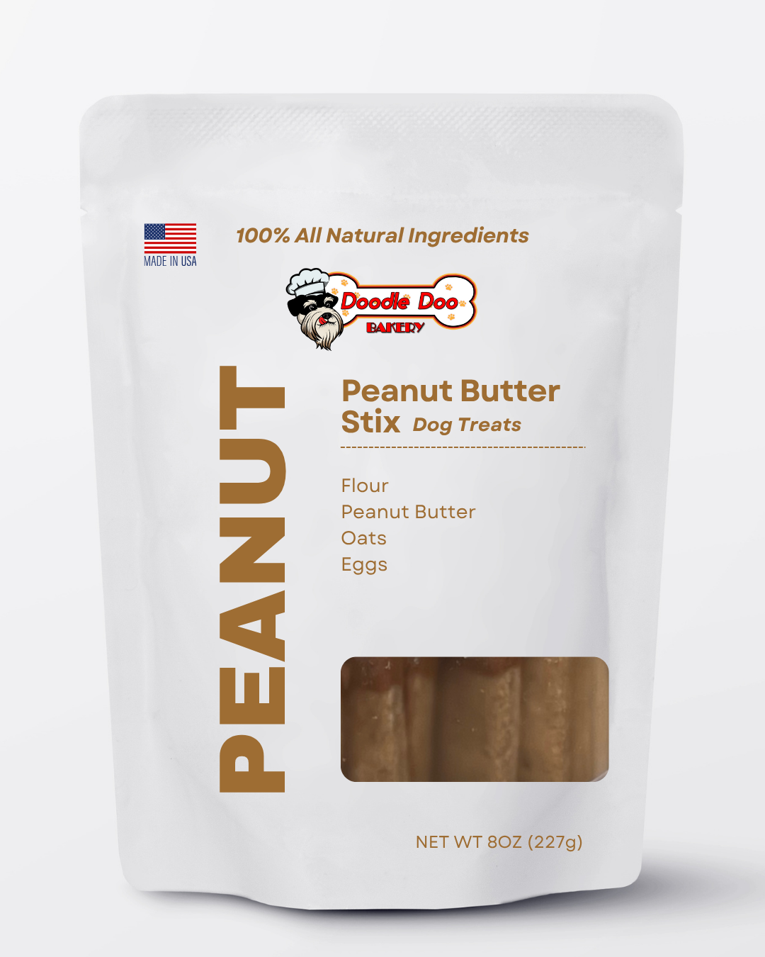 🥜 Homemade Dog Treats - Peanut Butter Stix Treat 1/2lb