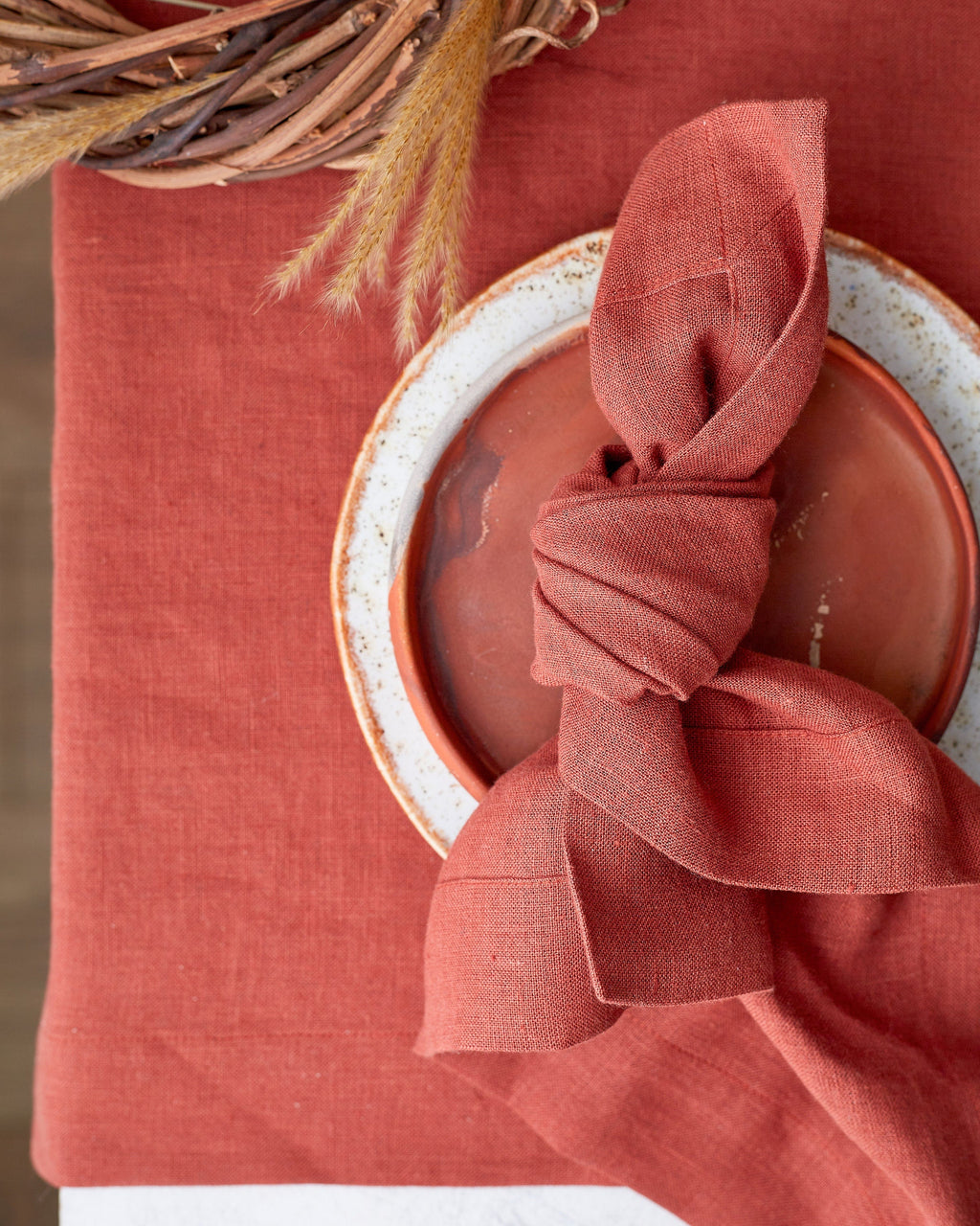 Linen Bundle: Runner & 6 Napkins (Russet)