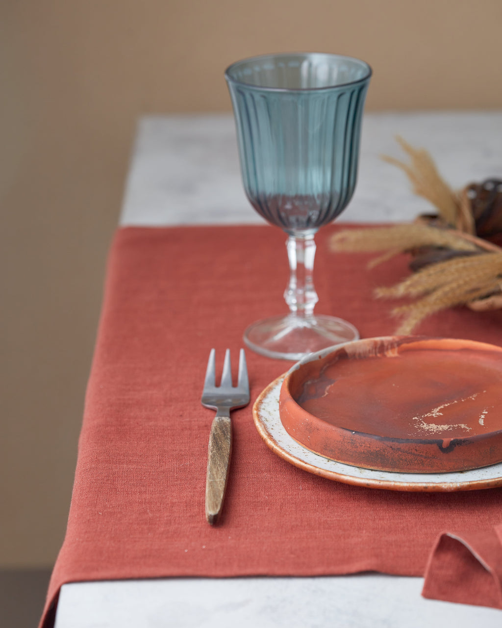 Linen Bundle: Runner & 6 Napkins (Russet)